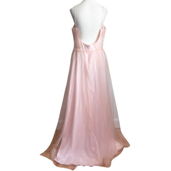 NWT BHLDN SOFT PINK TULLE BALLETCORE EVENING PRINCESS BRIDESMAID GOWN - 12 - Picture 4 of 15